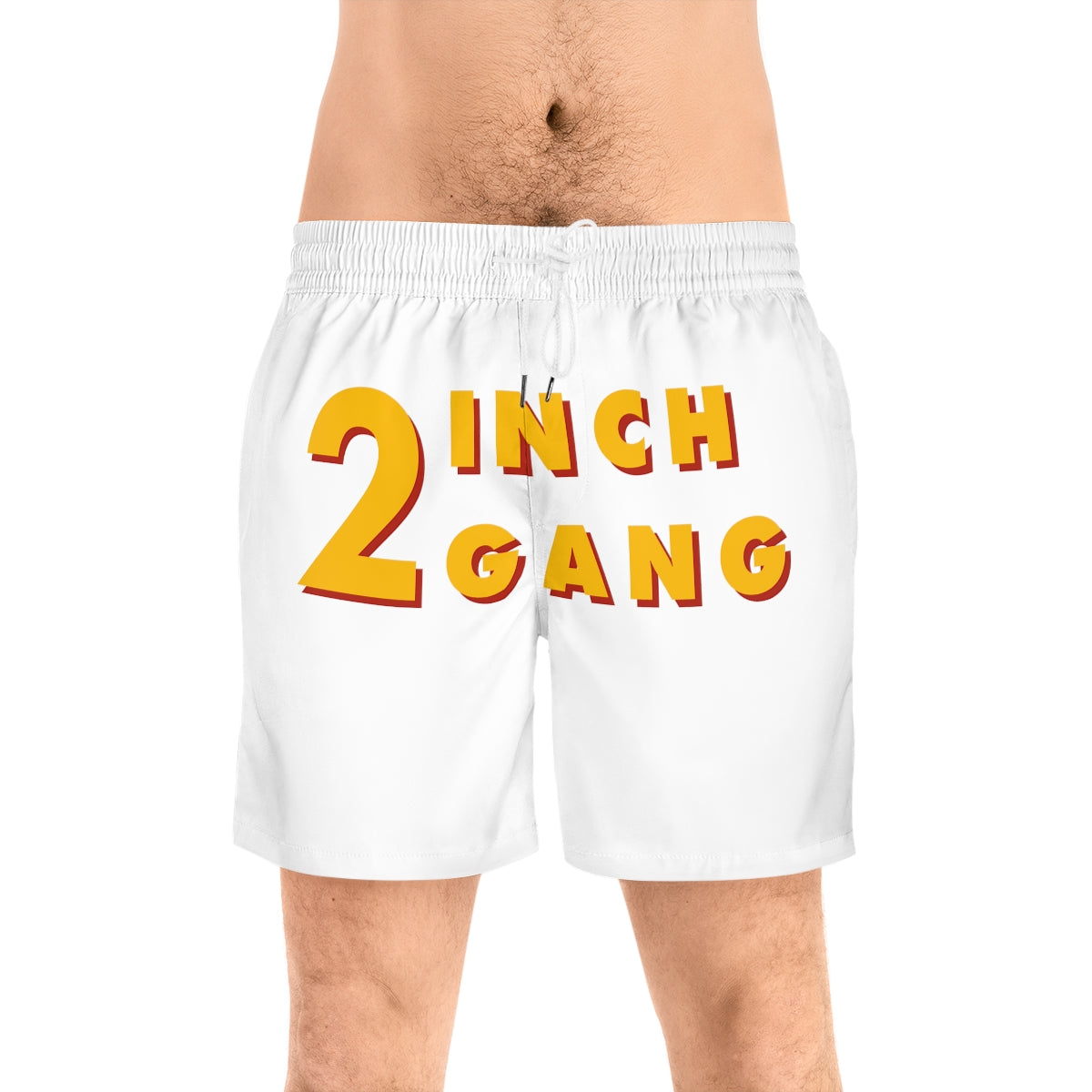 2 INCH GANG SWIM SHORTS White