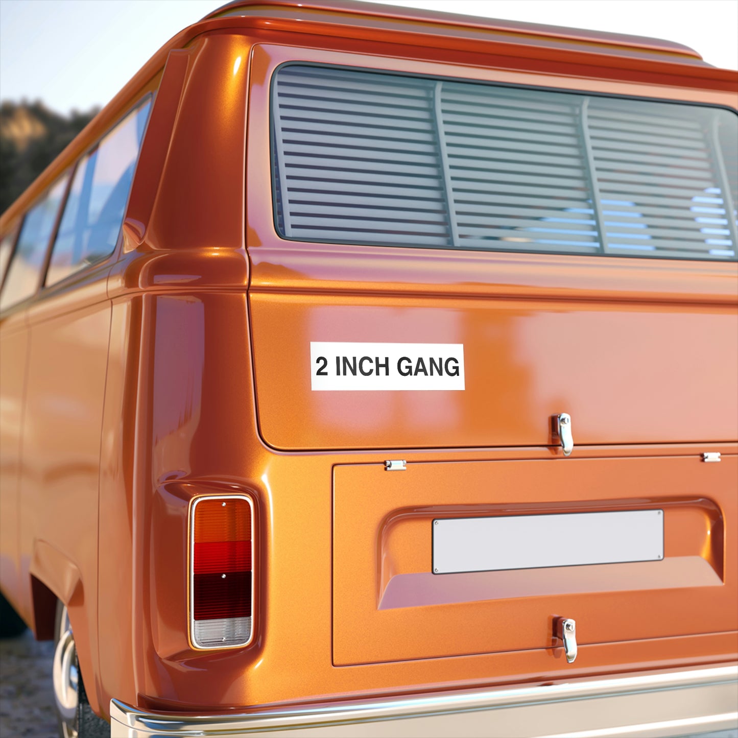 2 INCH GANG Bumper Sticker Black