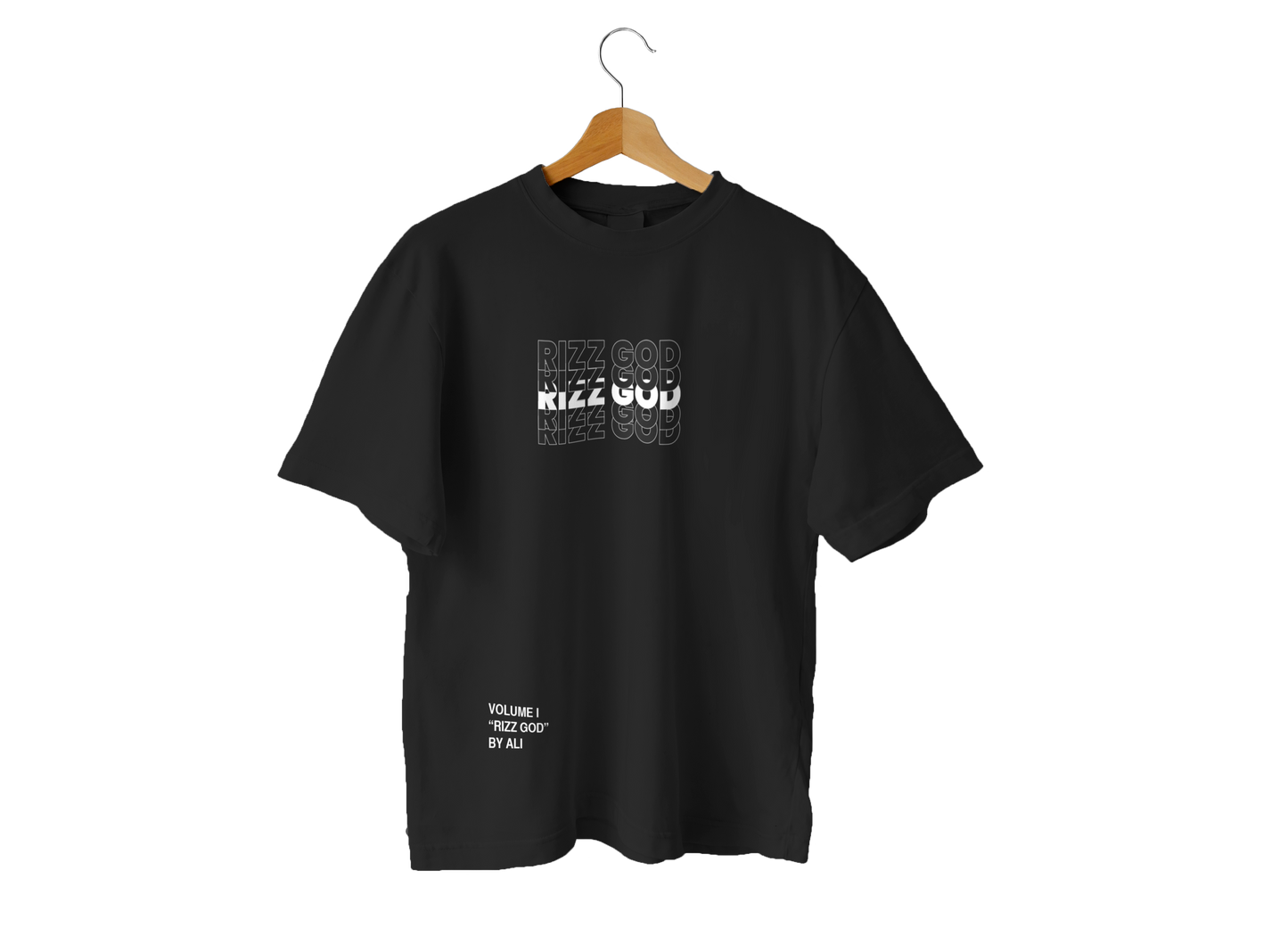 RIZZ GOD Premium Black Tee