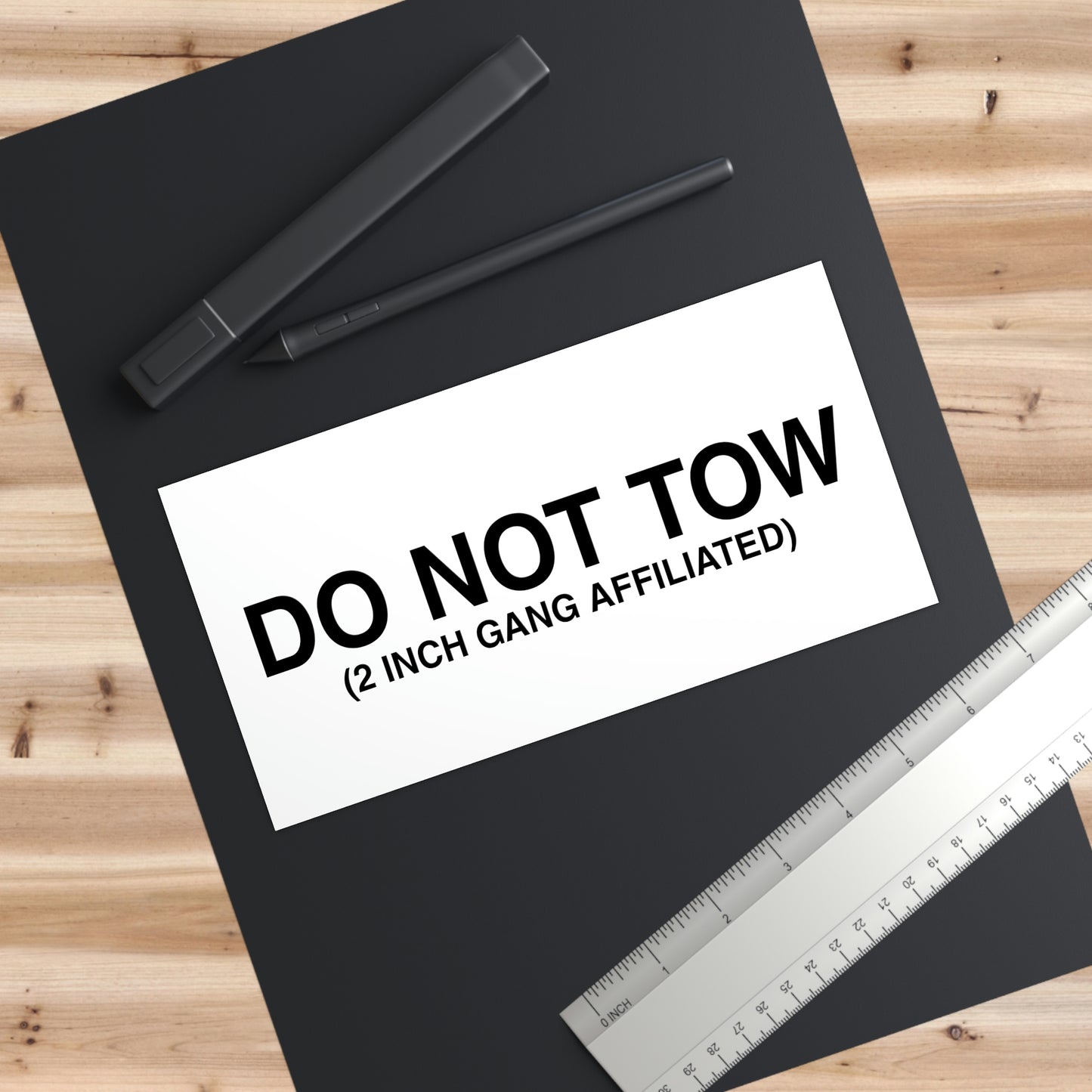 DO NOT TOW Bumper Sticker Black