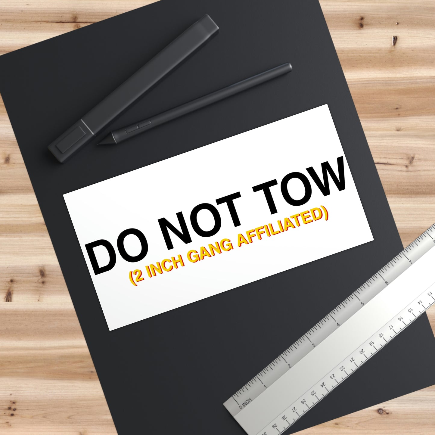 DO NOT TOW Bumper Sticker Black