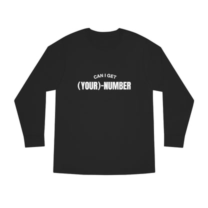 Can I Get Your Number Black Long Sleeve